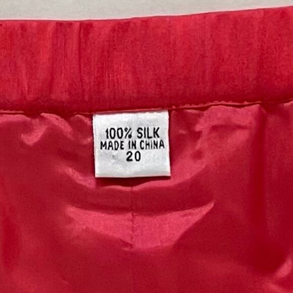 Raspberry/Pink Silk Pencil Skirt, Center Back Vent, Wedding, Special Event, 20 - Picture 7 of 7